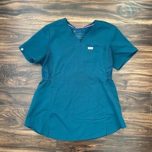 FIGS Octavia Maternity Top XS Caribbean Teal